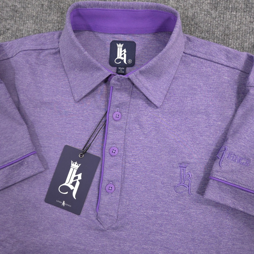 Links & Kings x FootJoy Polo Shirt Mens S Violet Heather Golf Performance NEW‎